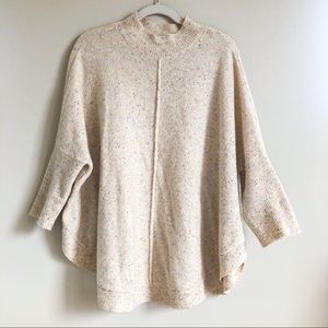 LOFT Poncho Sweater, Heathered
